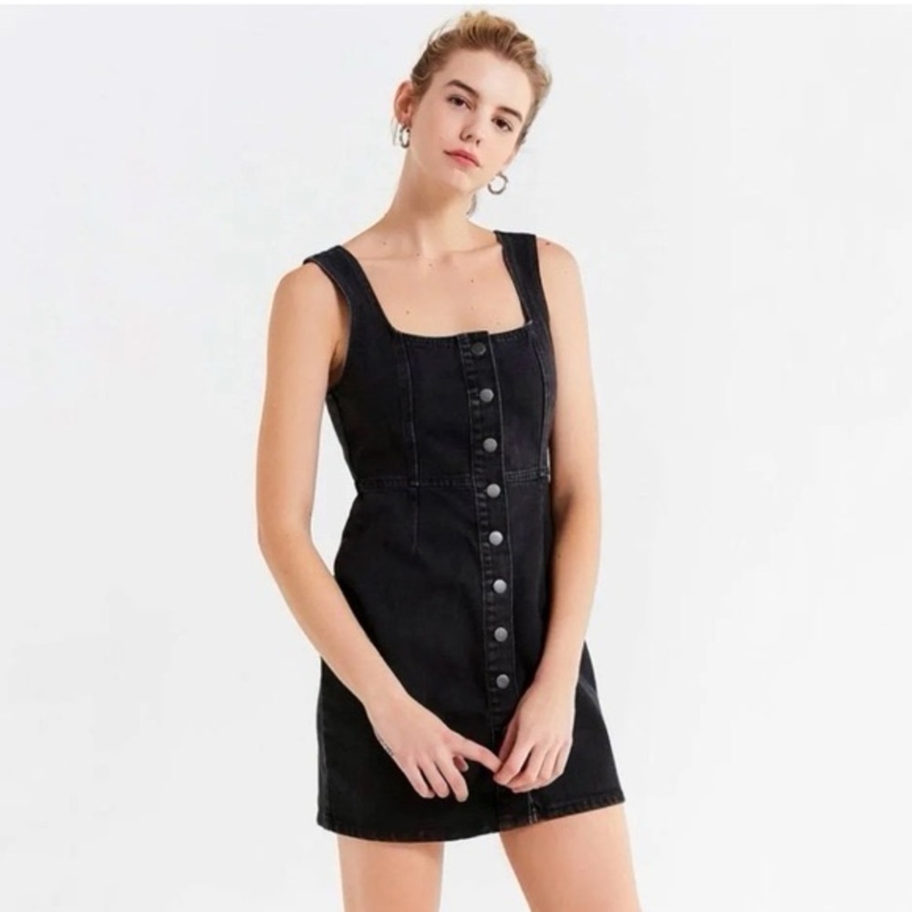 Urban Outfitters UO Black Button-Through Denim
Mini Dress - Picture 5 of 16